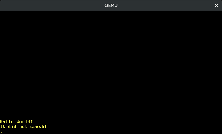 QEMU printing only a single dot for hardware timer