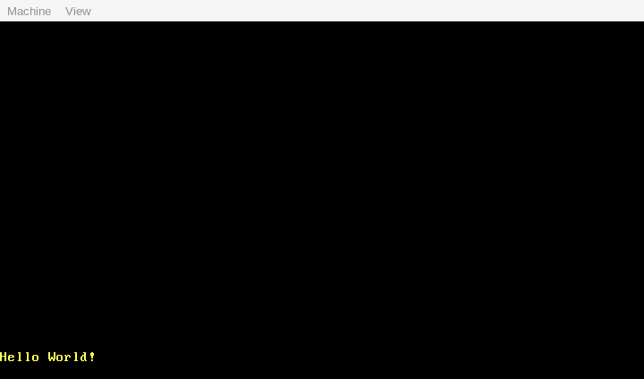 QEMU “…..H…e…l…l..o….. …a..g..a….i…n…!” yazdırıyor
